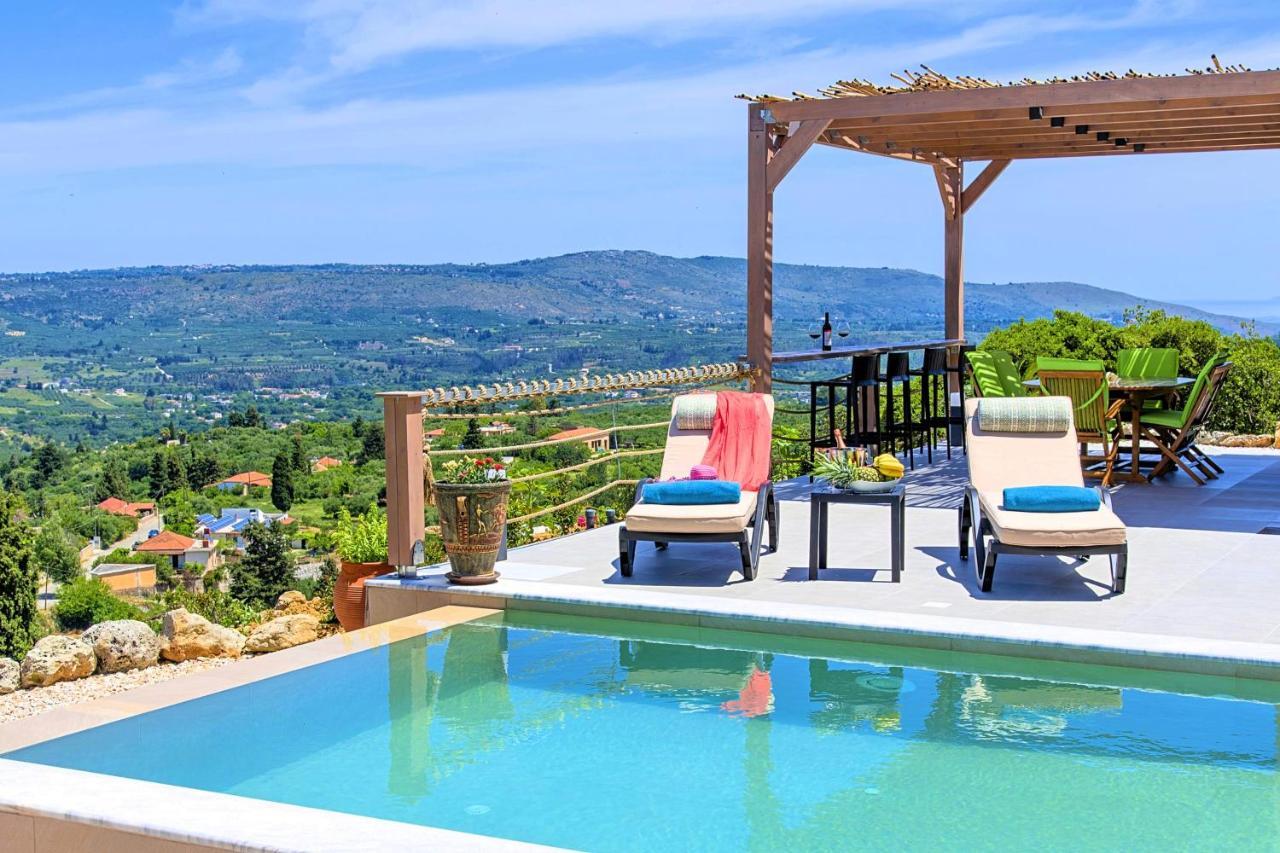 Villa Vardis Heated Pool Vryses Bagian luar foto